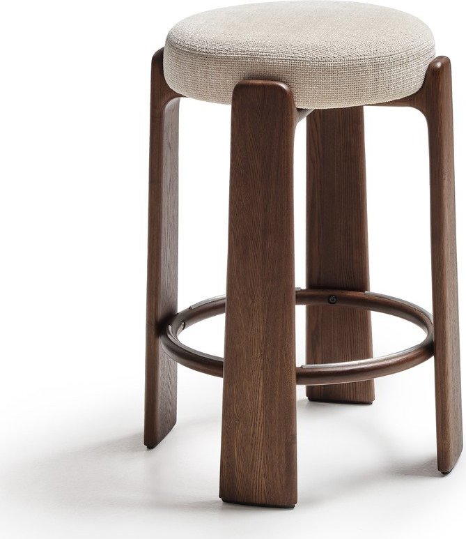 Béžová/v tmavě přírodní barvě barová stolička z jasanového dřeva (výška sedáku 75 cm) Granite – Kave Home Kave Home