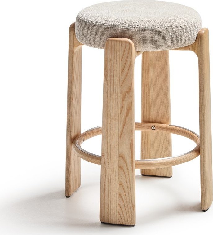 Béžová/ve světle přírodní barvě barová stolička z jasanového dřeva (výška sedáku 65 cm) Granite – Kave Home Kave Home