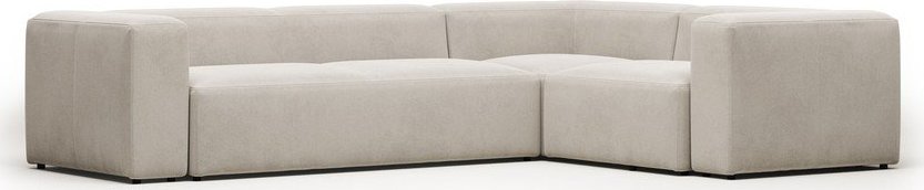 Béžová žinylková rohová pohovka Blok – Kave Home Kave Home