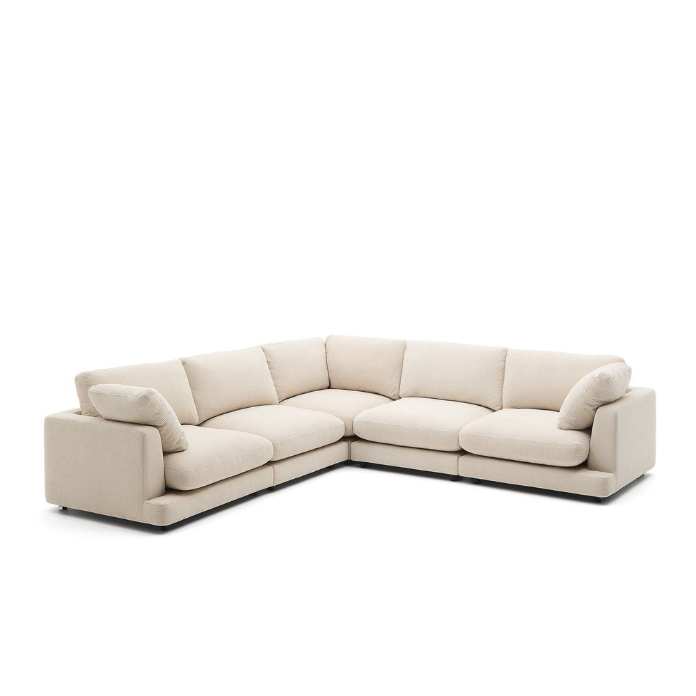 Béžová žinylková rohová pohovka Gala – Kave Home Kave Home