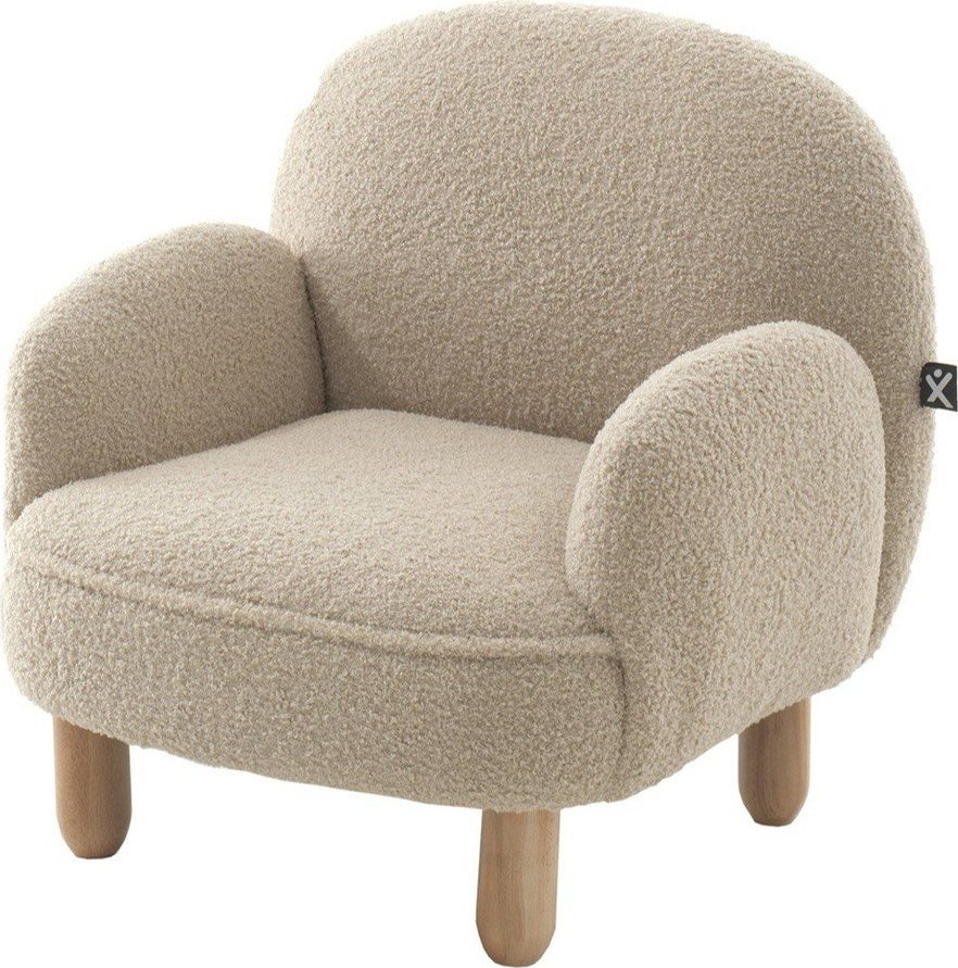 Béžové dětské křesílko z textilie bouclé Rocky – Vipack Vipack