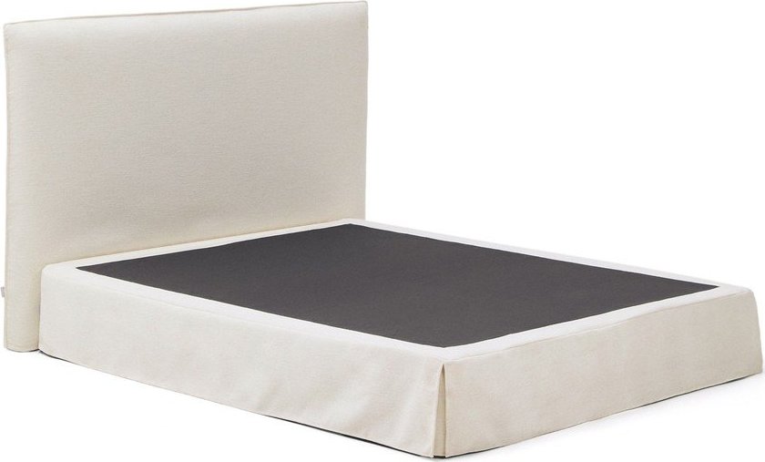 Bílá čalouněná dvoulůžková postel 160x200 cm Jaira – Kave Home Kave Home