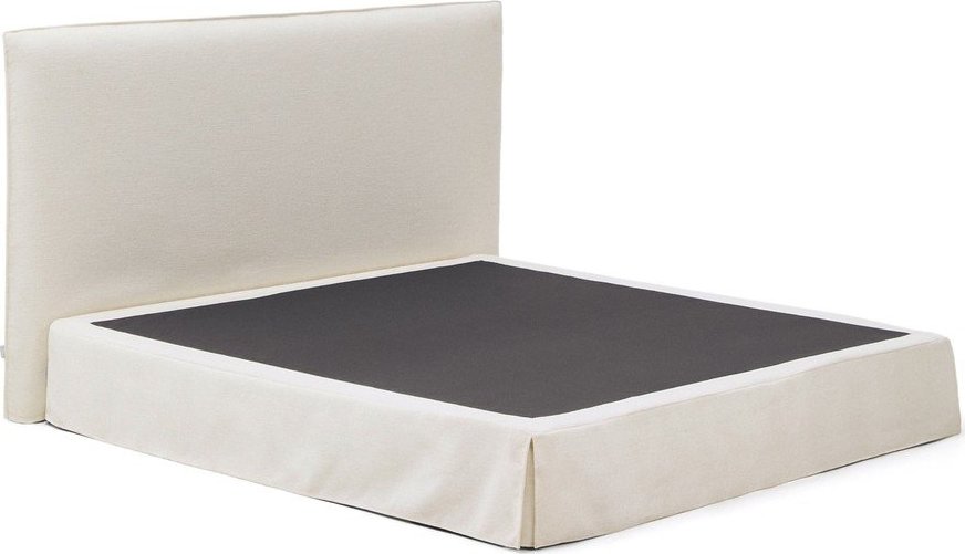 Bílá čalouněná dvoulůžková postel 180x200 cm Jaira – Kave Home Kave Home