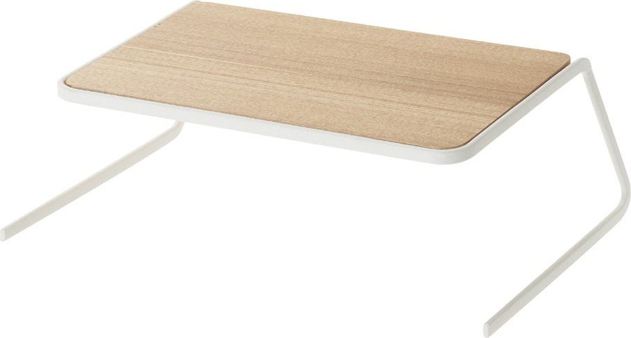 Bílá/v přírodní barvě dřevěná přídavná polička 19