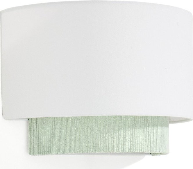 Bílé/tyrkysové dětské nástěnné svítidlo s textilním stínidlem Bianella – Kave Home Kave Home