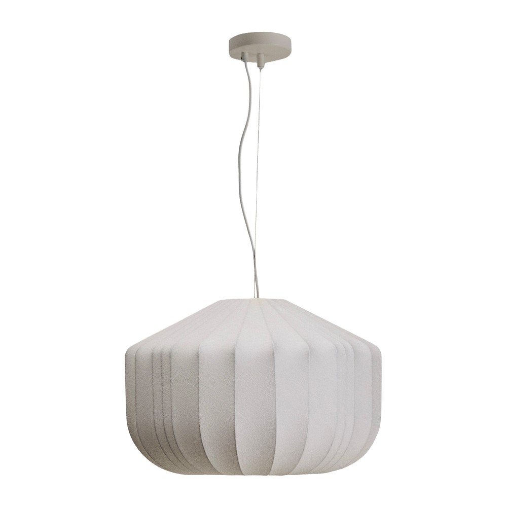 Bílé závěsné svítidlo s textilním stínidlem Somar – Kave Home Kave Home