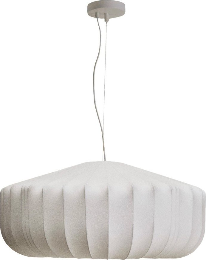 Bílé závěsné svítidlo s textilním stínidlem Somar – Kave Home Kave Home