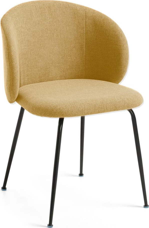 Čalouněné jídelní křeslo v hořčicové barvě Minna – Kave Home Kave Home