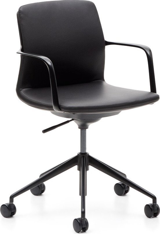 Černá čalouněná kancelářská židle Nerlan – Kave Home Kave Home