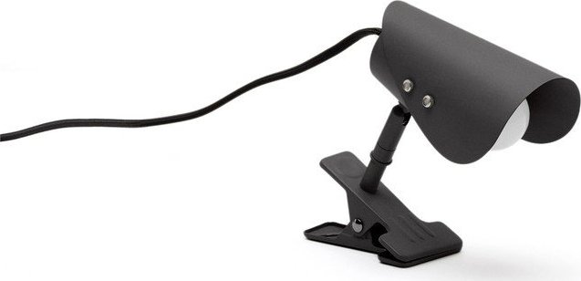 Černá kovová stolní lampa s klipem (výška 16 cm) Jula – Kave Home Kave Home