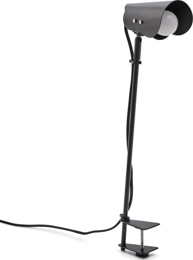 Černá kovová stolní lampa s klipem (výška 51 cm) Jula – Kave Home Kave Home