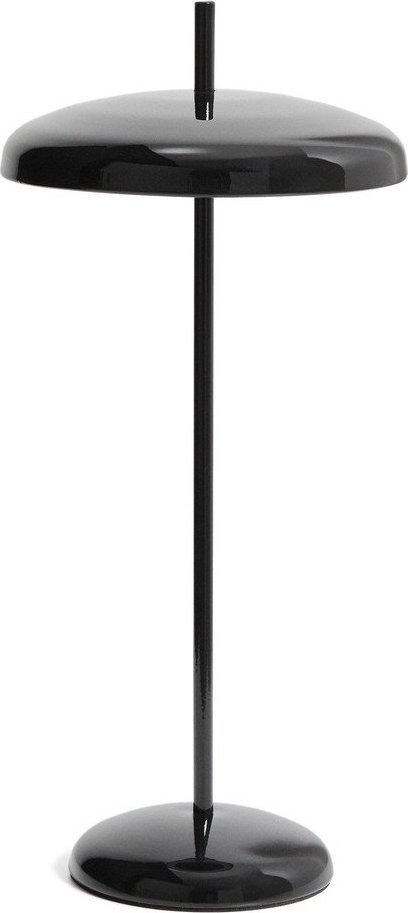 Černá LED stmívatelná stolní lampa s kovovým stínidlem (výška 35 cm) Porte – Kave Home Kave Home