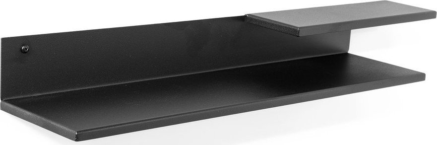 Černá patrová ocelová police 67