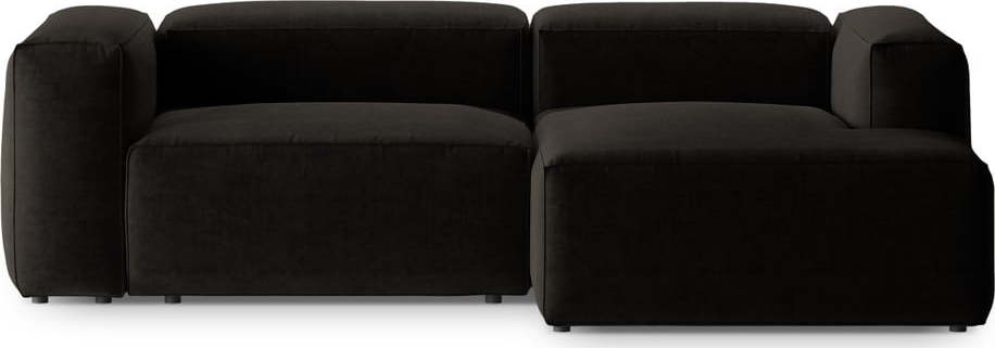 Černá rohová pohovka (pravý roh/s lenoškou) Bergamo – Cosmopolitan Design Cosmopolitan design