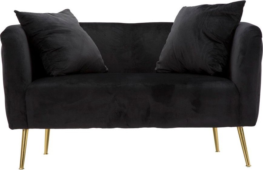 Černá sametová pohovka 127 cm Bucarest – Mauro Ferretti Mauro Ferretti