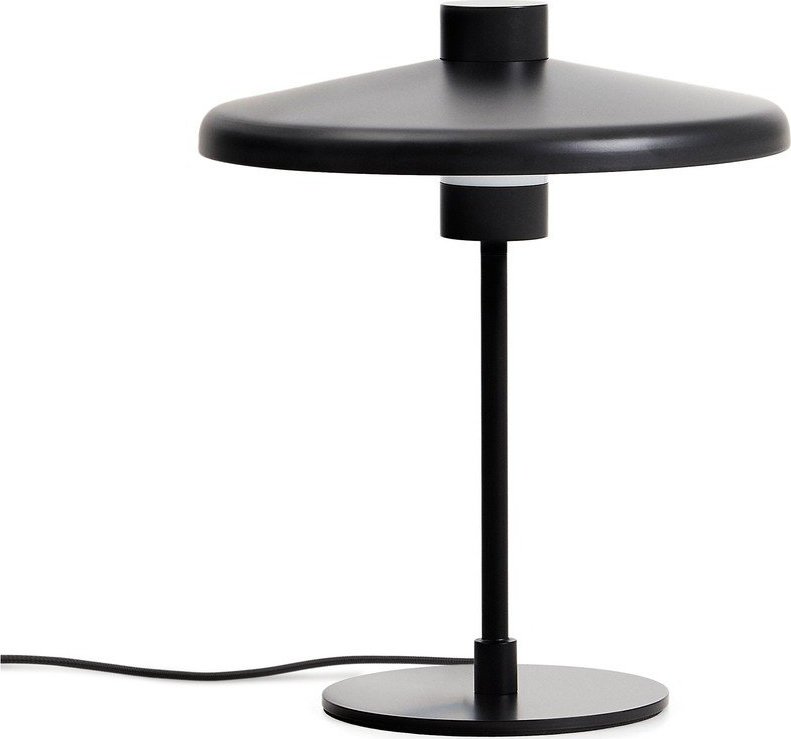 Černá stolní lampa s kovovým stínidlem (výška 32