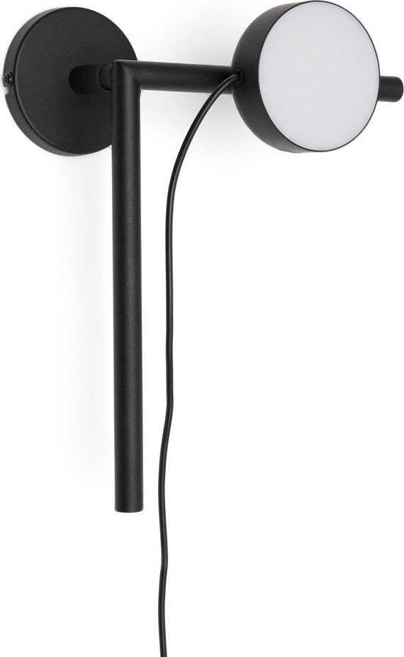 Černé kovové LED stmívatelné nástěnné svítidlo do zásuvky Orey – Kave Home Kave Home