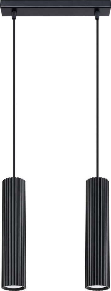 Černé kovové závěsné svítidlo Gleam – Sollux Sollux