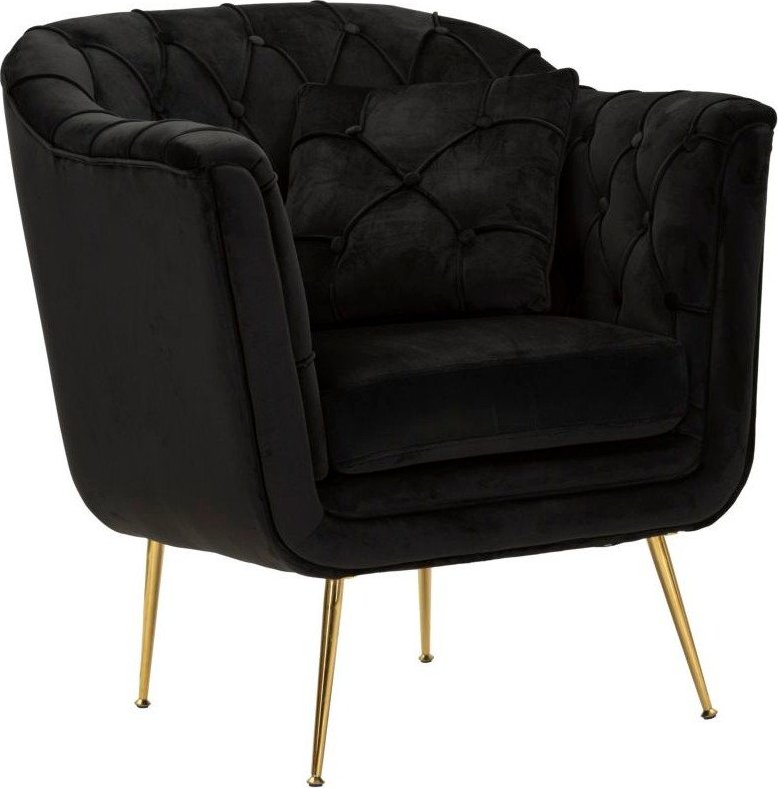 Černé sametové křeslo Budapest – Mauro Ferretti Mauro Ferretti