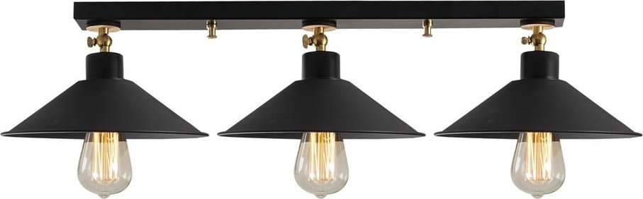 Černé stropní svítidlo s kovovým stínidlem ø 24 cm Berceste – Opviq lights Opviq lights