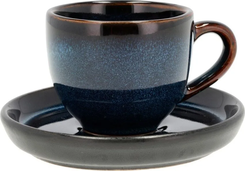 Černý/modrý keramický šálek na espresso 70 ml Gastro Dark Blue/Black – Bitz