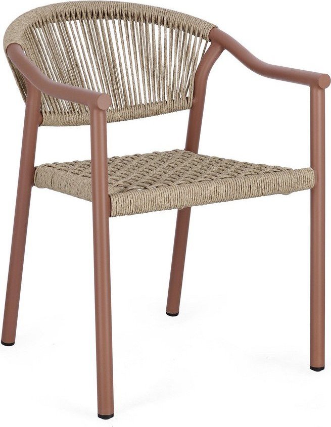 Červená/v přírodní barvě kovová zahradní židle Canarias – Bizzotto Bizzotto