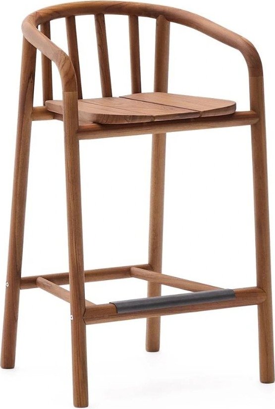 Dřevěná zahradní barová židle v přírodní barvě Turqueta – Kave Home Kave Home