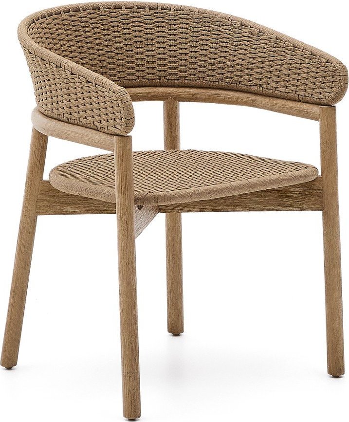 Dřevěná zahradní židle v přírodní barvě Arinella – Kave Home Kave Home