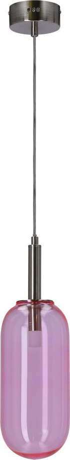 Fialové LED závěsné svítidlo se skleněným stínidlem ø 13 cm Fiuggi – Candellux Lighting Candellux Lighting