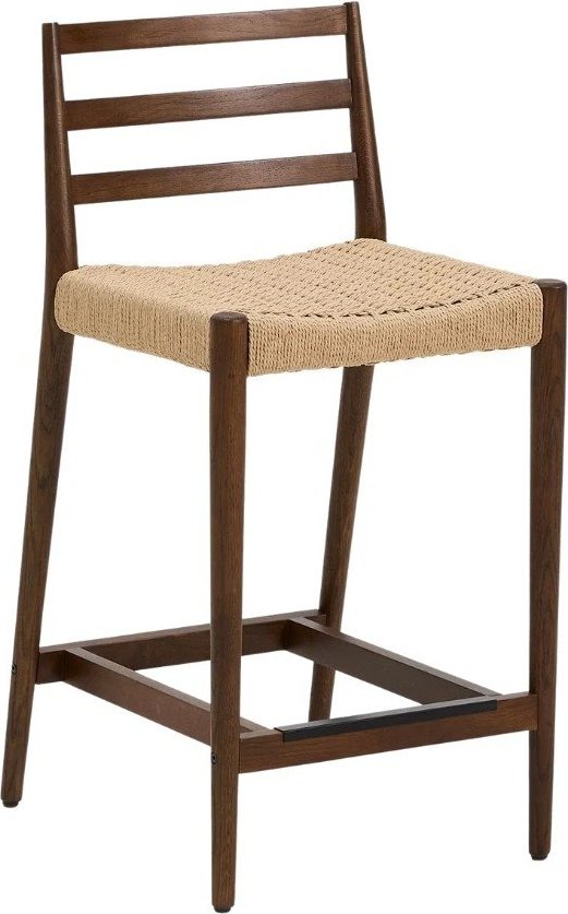 Hnědá/v přírodní barvě barová židle z dubového dřeva (výška sedáku 65 cm) Analy – Kave Home Kave Home