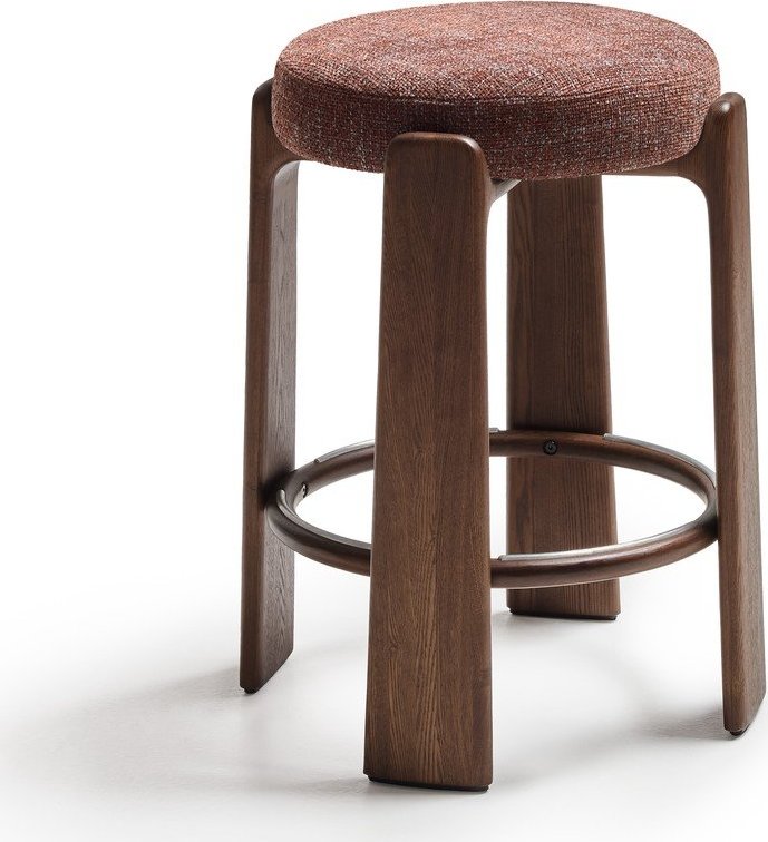 Hnědá/v tmavě přírodní barvě barová stolička z jasanového dřeva (výška sedáku 65 cm) Granite – Kave Home Kave Home