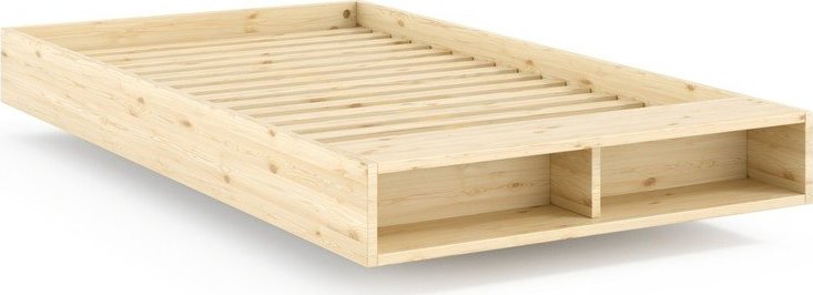 Jednolůžková postel z borovicového dřeva bez čela s roštem 120x200 cm v přírodní barvě Merge – Karup Karup