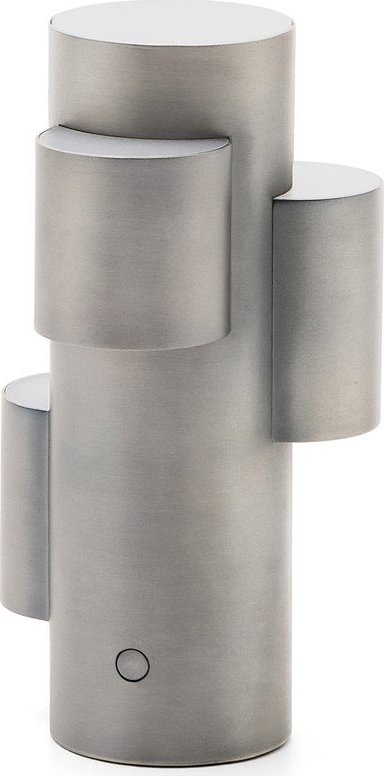 Kovová LED stmívatelná stolní lampa ve stříbrné barvě (výška 26