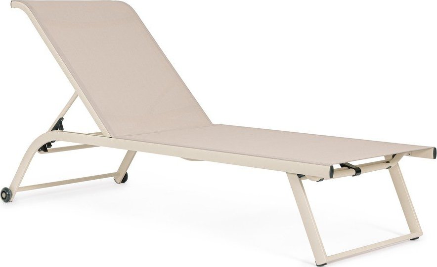 Kovové zahradní lehátko v přírodní barvě Taylor – Bizzotto Bizzotto