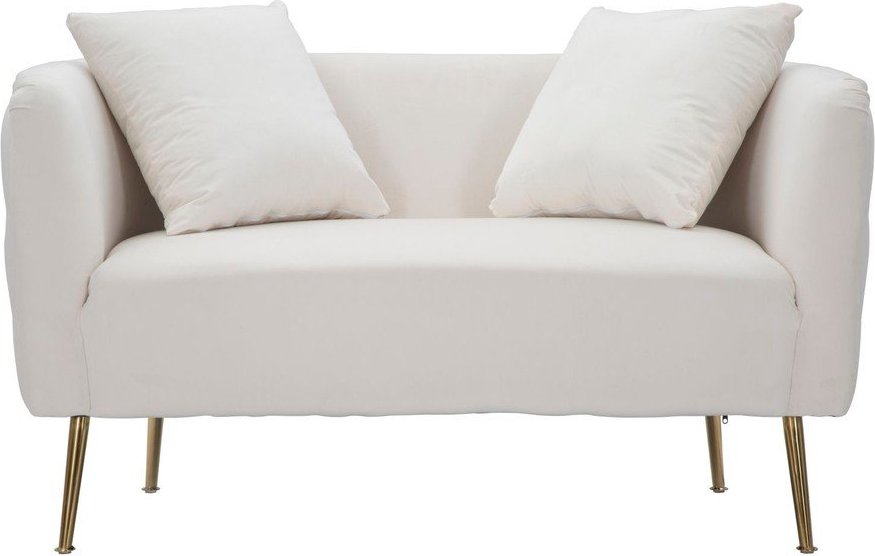 Krémová sametová pohovka 127 cm Bucarest – Mauro Ferretti Mauro Ferretti