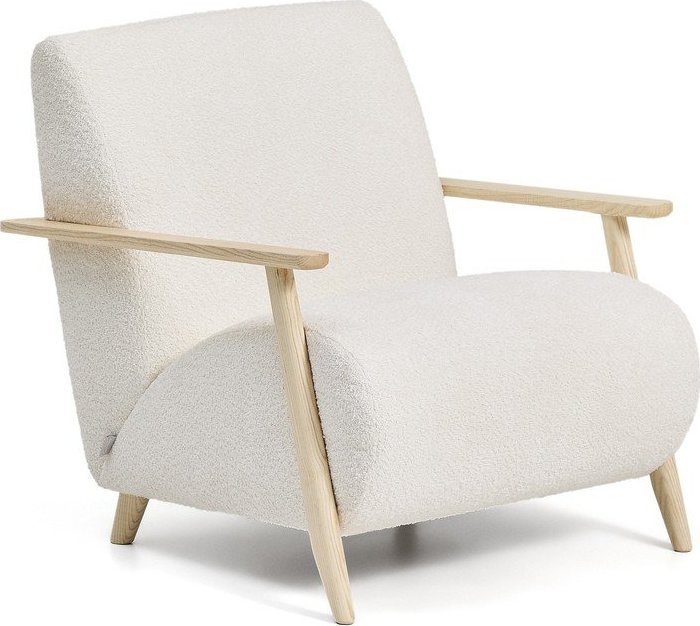 Krémové křeslo z textilie bouclé Meghan – Kave Home Kave Home