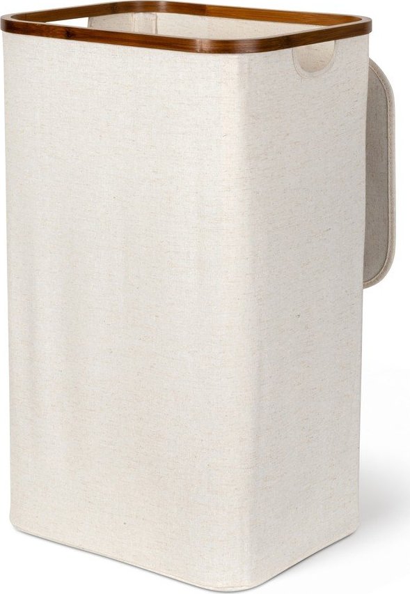 Krémový látkový koš na prádlo Bamboo/Linen – Bigso Bigso