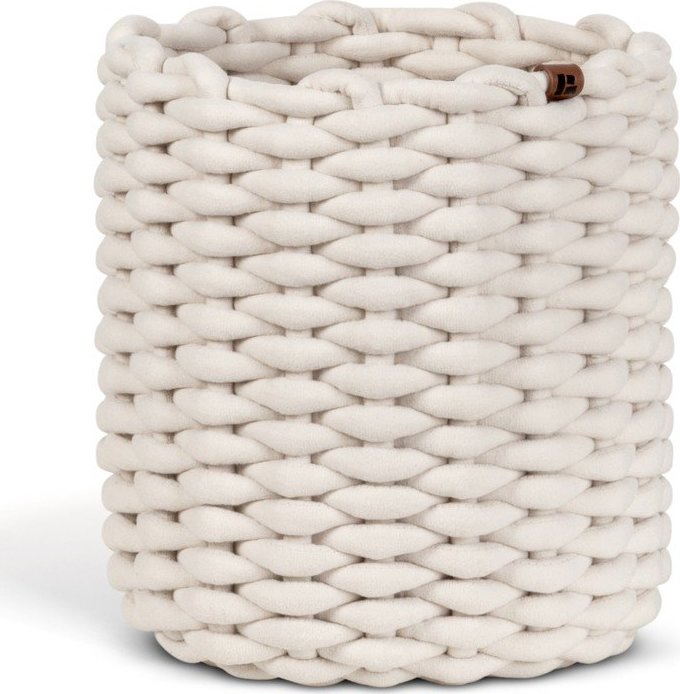 Látkový košík ø 25x25 cm Peach Skin Round M – Bigso Bigso