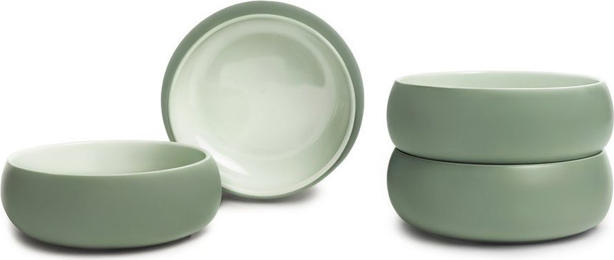 Zelené polévkové/ramen misky v sadě 4 ks z kameniny 1 l Aura Vira – Bonami Selection Bonami Selection
