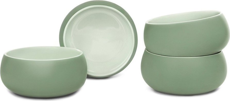 Zelené misky v sadě 4 ks z kameniny 600 ml Aura Luma – Bonami Selection Bonami Selection