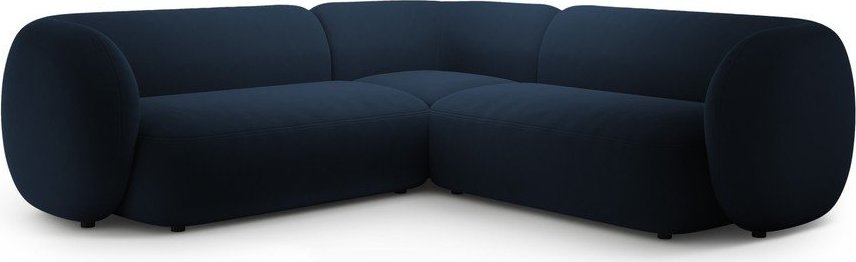 Modrá sametová rohová pohovka Kate – Micadoni Micadoni