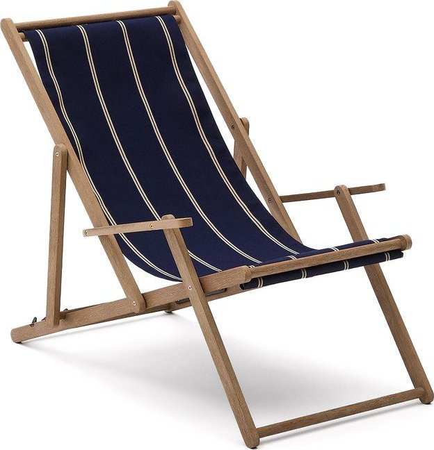 Modré dřevěné zahradní lehátko Vilara – Kave Home Kave Home