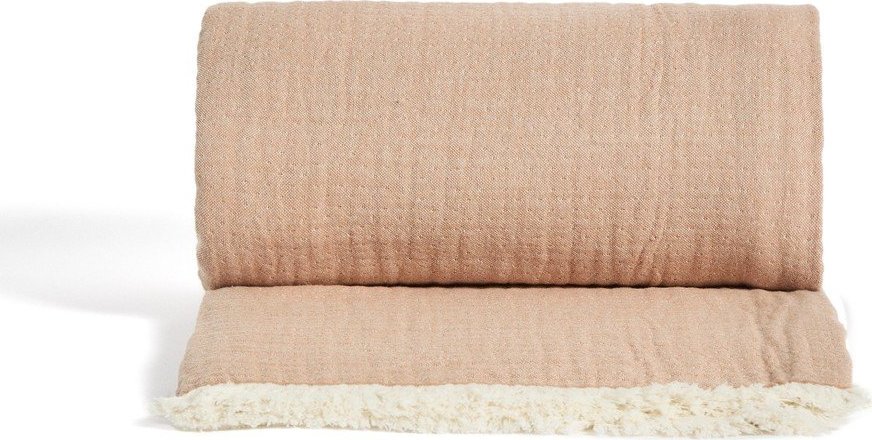 Mušelínová dětská deka v lososové barvě 130x170 cm Nafine – Kave Home Kave Home