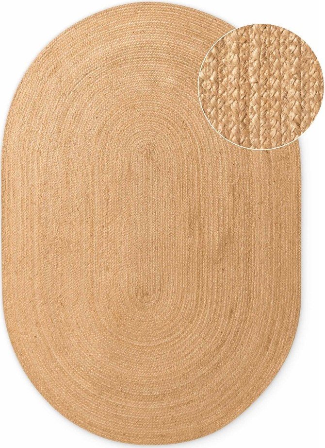 Oboustranný/ručně tkaný jutový koberec v přírodní barvě 160x230 cm Braided – Hanse Home Hanse Home
