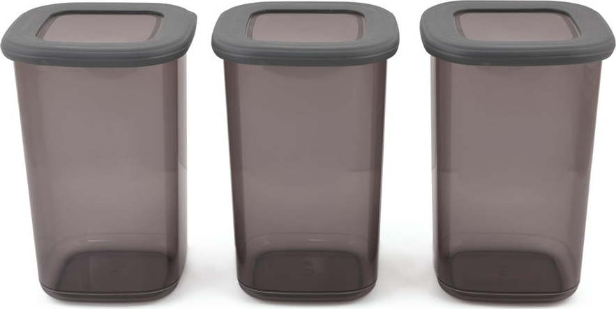 Plastové dózy v sadě 3 ks na potraviny Fresco – Hermia Hermia