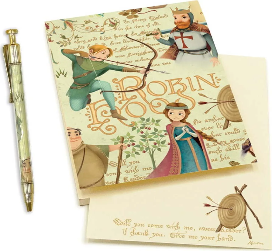 Poznámkový blok s propiskou 50 stránek formát A6 Robin Hood – Kartos