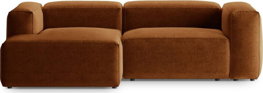 Rohová pohovka v cihlové barvě (levý roh/s lenoškou) Bergamo – Cosmopolitan Design Cosmopolitan design