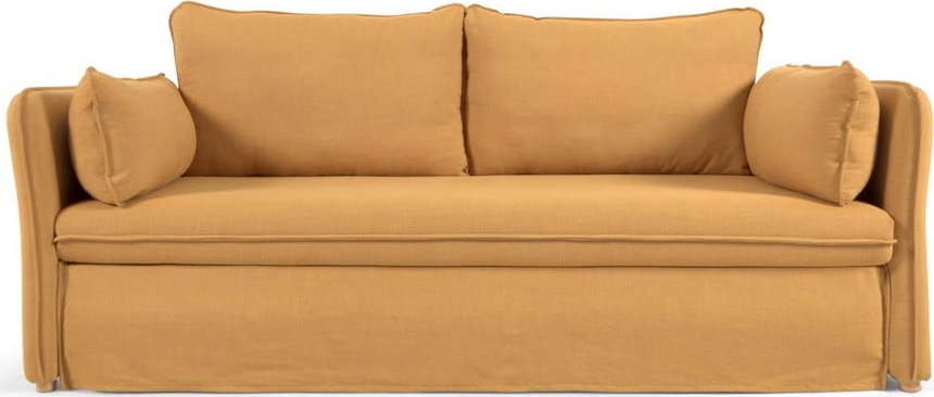 Rozkládací pohovka v hořčicové barvě 210 cm Tanit – Kave Home Kave Home