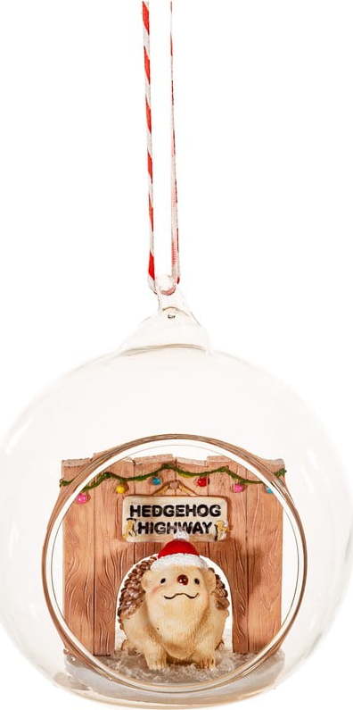 Ručně vyrobená vánoční koule z polyresinu ø 8 cm Hedgehog Highway – Sass & Belle Sass & Belle