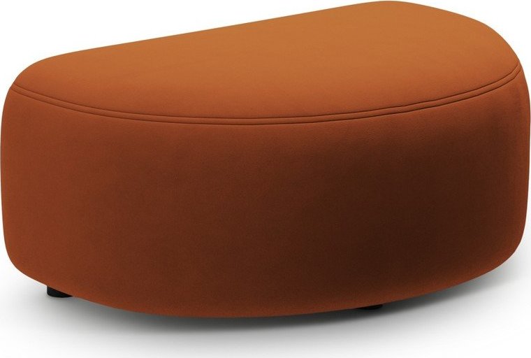 Sametová podnožka v terakotové barvě Kate – Micadoni Micadoni